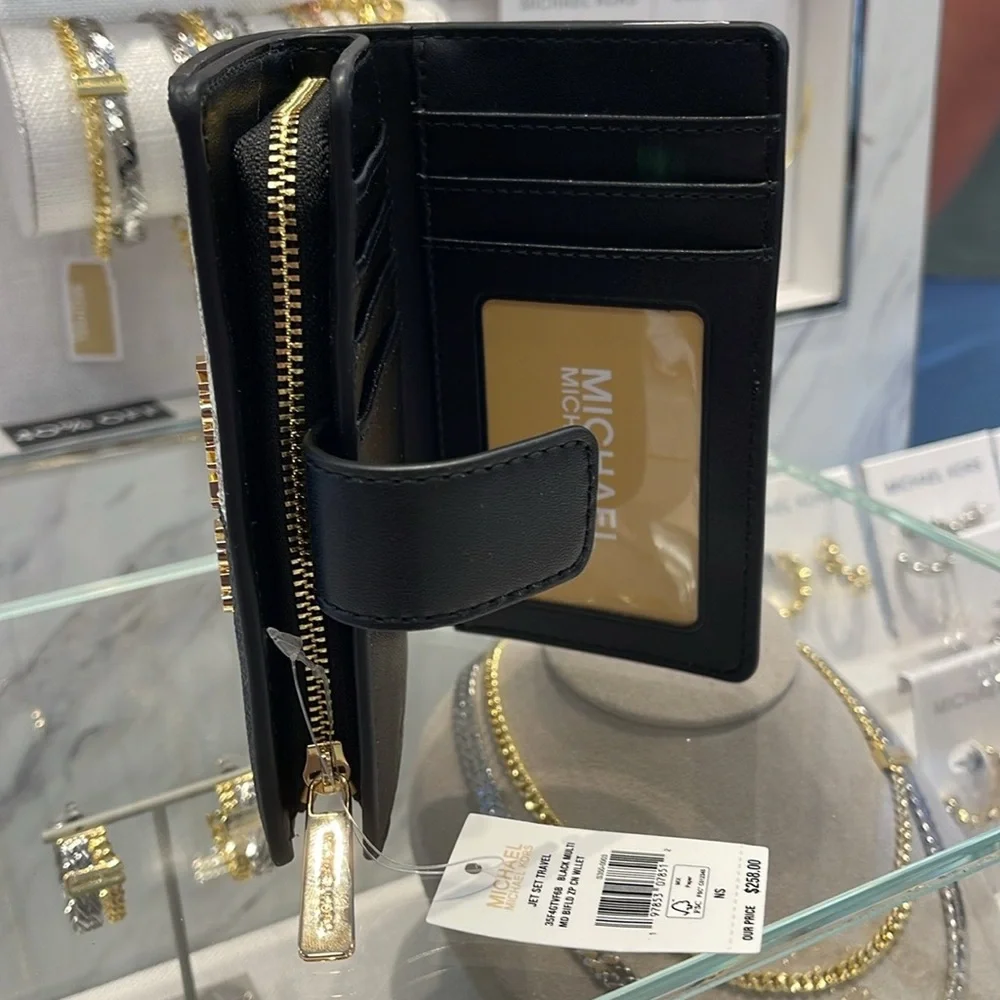 Michael Kors Jet Set Medium Two-Tone Logo Wallet
BLACK COMBO
NWT - Picture 10 of 16